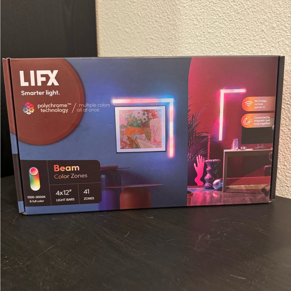 LIFX Beam Color Zones 4x 12” Light Bars 41 Zones Full Color Smart WiFi LED Kit